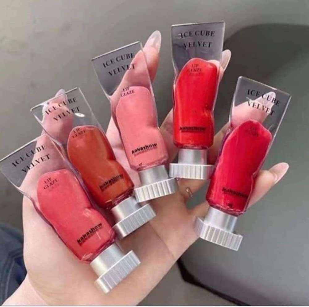 Ice Cube Velvet Matte Lipsticks, Long Lasting Non-Transfer Lip Color Lipstick (Pack Of 5)