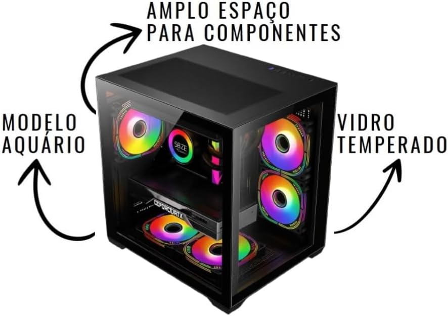 PC Gamer ARVEX AMD Ryzen 7 5700X, Geforce RTX 5060 8GB, Placa Mãe B550M, Memória 32GB (2x16GB), SSD 1TB NVMe PC Gamer ARVEX AMD Ryzen 7 5700X, Geforce RTX 5060 8GB, Placa Mãe B550M, Memória 32GB (2x16GB), SSD 1TB NVMe