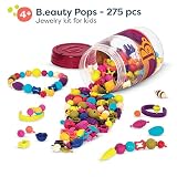 B. toys B.eauty Pops 275 elementów - Zestaw biżuterii dla dzieci - 275 koralików do łączenia - Zestaw biżuterii DIY - Naszyjniki, bransoletki, pierścionki - 4 lata +