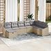 Generisch Sofa Set mit Kissen 9 pcs Poly-Rattan,Möbel,Gartenmöb...