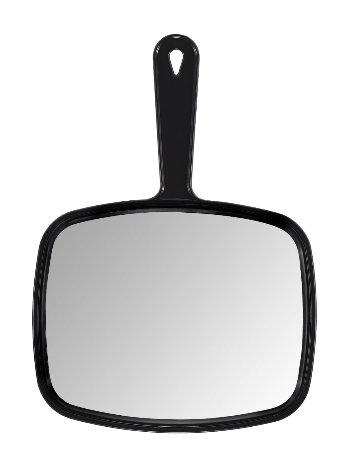Photo 1 of PROTECLE Hand Mirror, 10.3" L x 7.4" W Salon Barber Hairdressing Handheld Mirror with Handle, Square Black