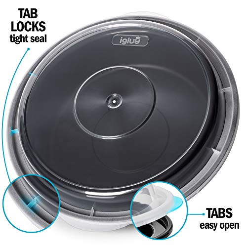 Igluu Meal Prep Round Plastic Containers - New Improved Lid - Reusable Bpa Free Food Containers With Airtight Lids - Microwavable, Freezer And Dishwasher Safe - Stackable Salad Bowls - [10 Pack, 28Oz] #TOP2