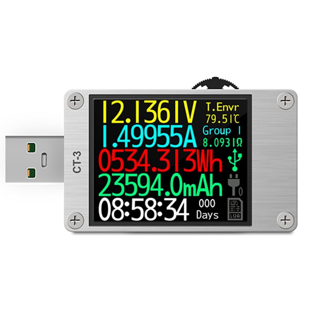 Miernik USB 3.1 tester cyfrowy multimetr tester prądu czujnik napięcia DC 26 V 6 A zintegrowany interpreter Lua