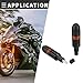 Motoforti M8 Motorcycle Frame Slider Anti-Fall Stick, Exhaust Anti Crash Falling Protector, for Honda for Yamaha, CNC Aluminum Alloy ABS, Orange, 2pcs