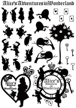 不思議の国のアリス キャンバスアート ステッカー フレークシール缶 不思議なアリス Fantasy Forever Alice