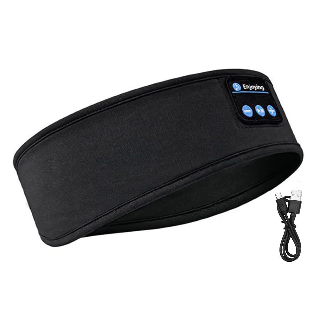 WANGCL Maska na oczy Bluetooth maska do spania ze słuchawkami Bluetooth, obsługa odtwarzania muzyki, odbieranie połączeń dla osób śpiących na boku, w podróży, bezsenność, relaks, medytacja, joga