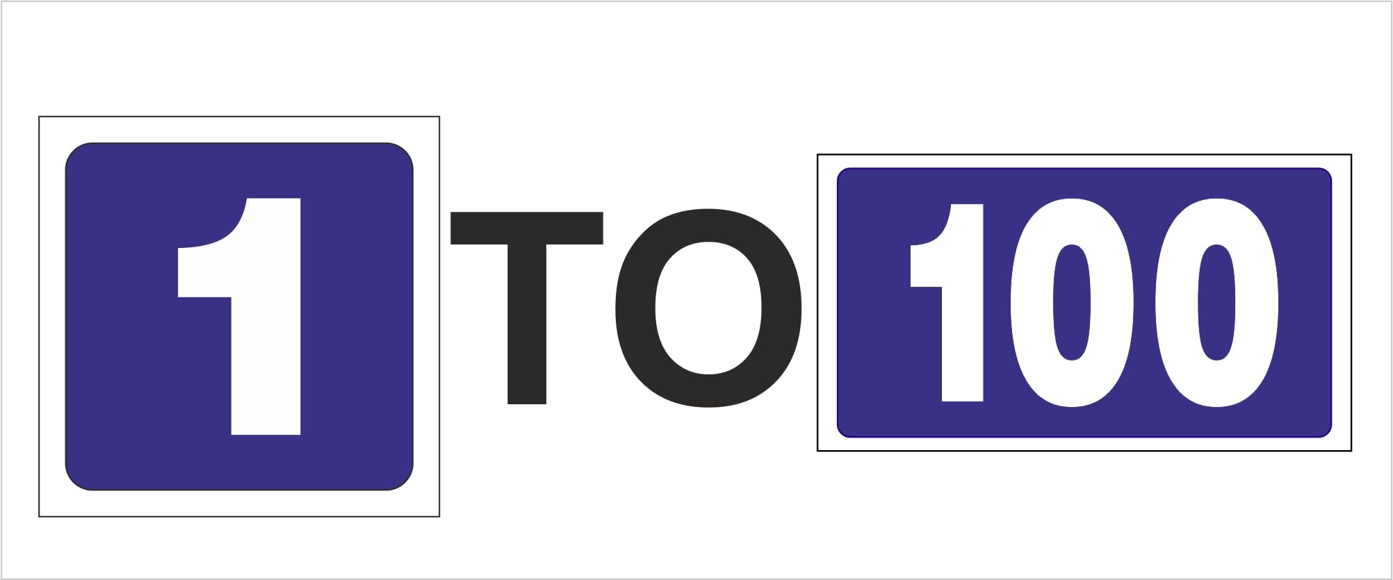 Number 1 to 100 Digits Room Number,Sign Sticker for Lodge, Hospital,Flat ETC (3 * 3 INCH) Each .Vinyl PVC Printed Sticker Blue & White Colour Combo-image-41