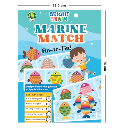 Image of Bright Brain Marine Match Fish Puzzle Game | Fish Matching Sorting Toy for Kids Ages 3+ | Educational Gift for Boys & Girls | Special Educator Designed Learning Activity