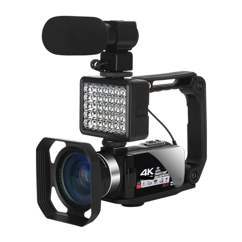 Fotocamera digitale, Fotocamere per la fotografia, Videocamere UHD 4K Vlog Live Streaming Webcam Videocamera digitale esterna Registratore portatile Blogger 18X Portatile per i viaggi e buona durata d