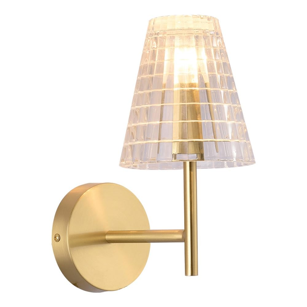 Lampade da parete vintage in ottone Paralume in vetro bianco Sconce / E12 Base for lampada comodino for montaggio su corridoio Apparecchi di illuminazione