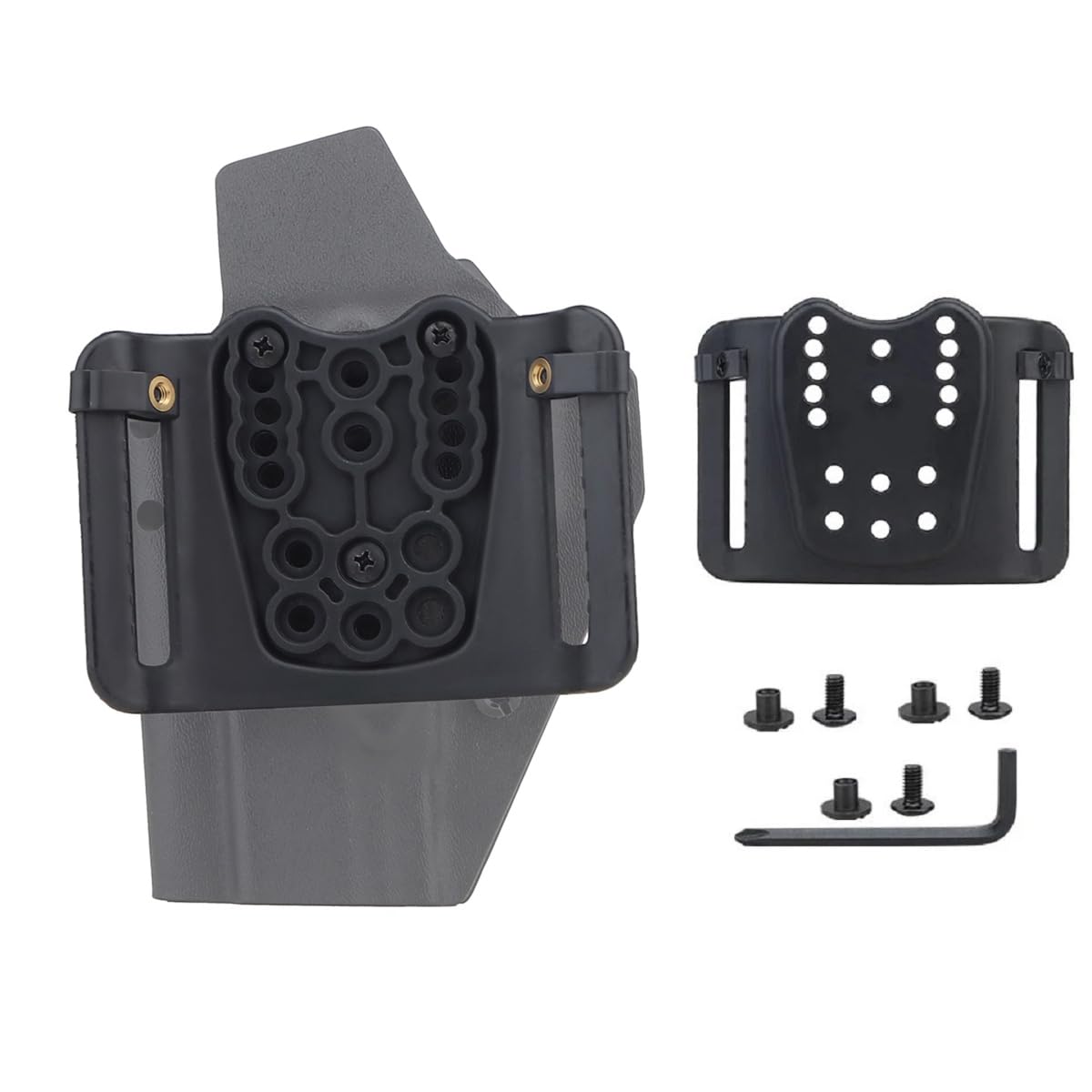 Quick-Release Holster Adapter for Airsoft, Paintball, and Tactical Gear, Fits Waist Belts