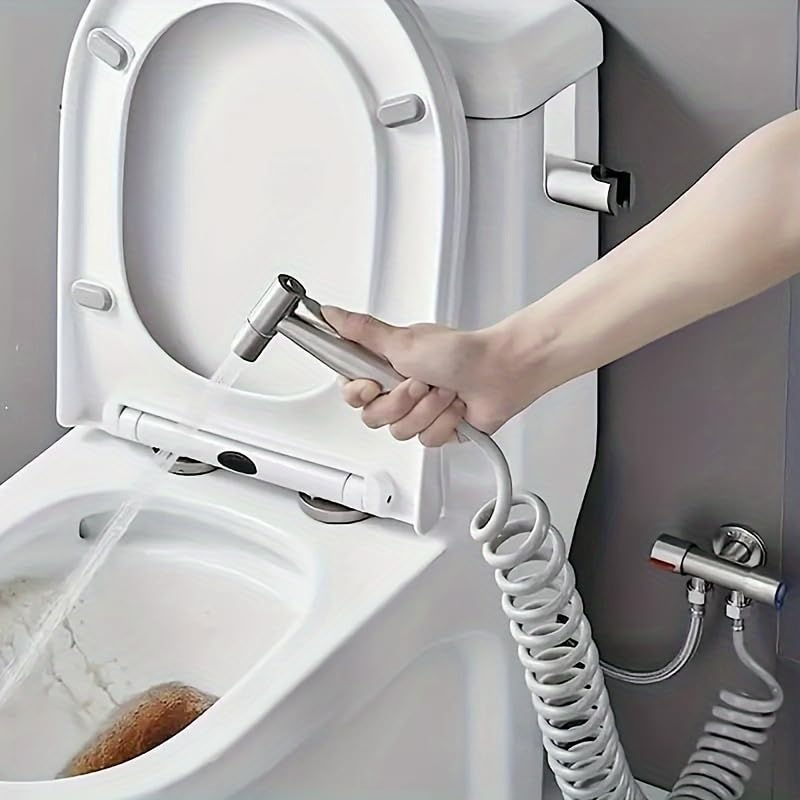 Handheld Bidet Sprayer for Toilet Adjustable Water Pressure Explosion-Proof Hose Eco-Friendly Multi-Purpose Bidet Attachment for Personal Hygiene Diaper