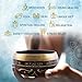 Tibetan Singing Bowl Set - Easy to Play - Creates Beautiful Sound for Holistic Healing, Stress Relief, Meditation & Relaxation - Bliss Pattern- Darker Brown Bowl with Black Pillow - Yoga singing bowls
