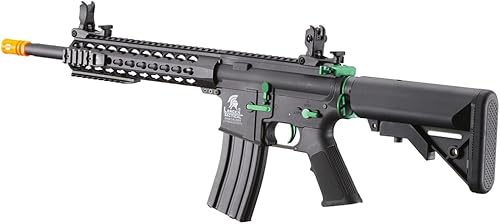 Vista 12 de Lancer Tactical Gen 2 KeyMod Airsoft AEG de 10" con grúa Stock Polímero bronceado con 300 rondas Mag