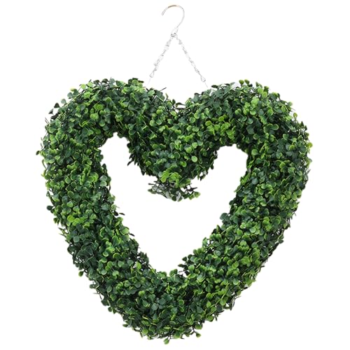 Couronne de porte d'entrée verte pour une déco sans entretien - 2