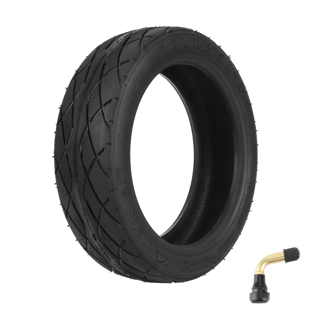 Techigher Electric Scooter Tires with PVR50 Valve,10x2.50-6.5 Tubeless Tire 10 in Electric Scooter Tubeless Tire Rubber Tyre Replacement