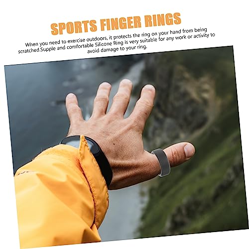 10 anillos de silicona protector para dedos para fitness miniatura 3