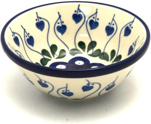 Polish Pottery Dish - Deep Food Prep - Bleeding Heart