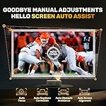 EAZZE D1 Smart Projector with WiFi and Bluetooth, Netflix-Officially-Licensed, Auto Focus & Keystone, DoIby Audio, Zoom, Native 1080P Movie, Portable Outdoor Mini Projector, White - Image 3