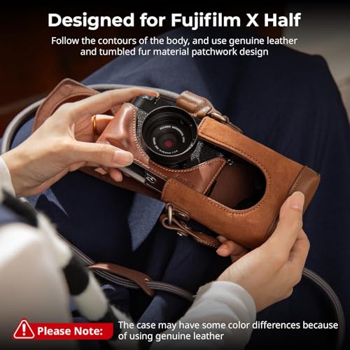 Funda de cuero SMALLRIG para FUJIFILM X Half estilo retro miniatura 2
