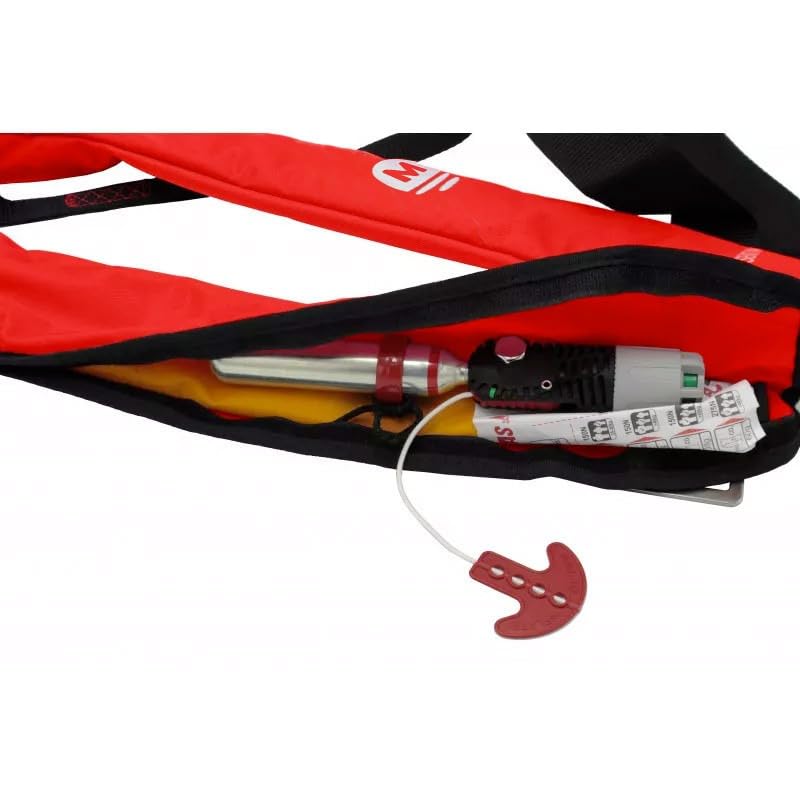 Gilet de Sauvetage Gonflable Automatique 170 N Essential avec Harnais – Sécurité Marine ISO 12402-3 – Sifflet & D-Ring – Flottabilité Fiable – Confort & Visibilité