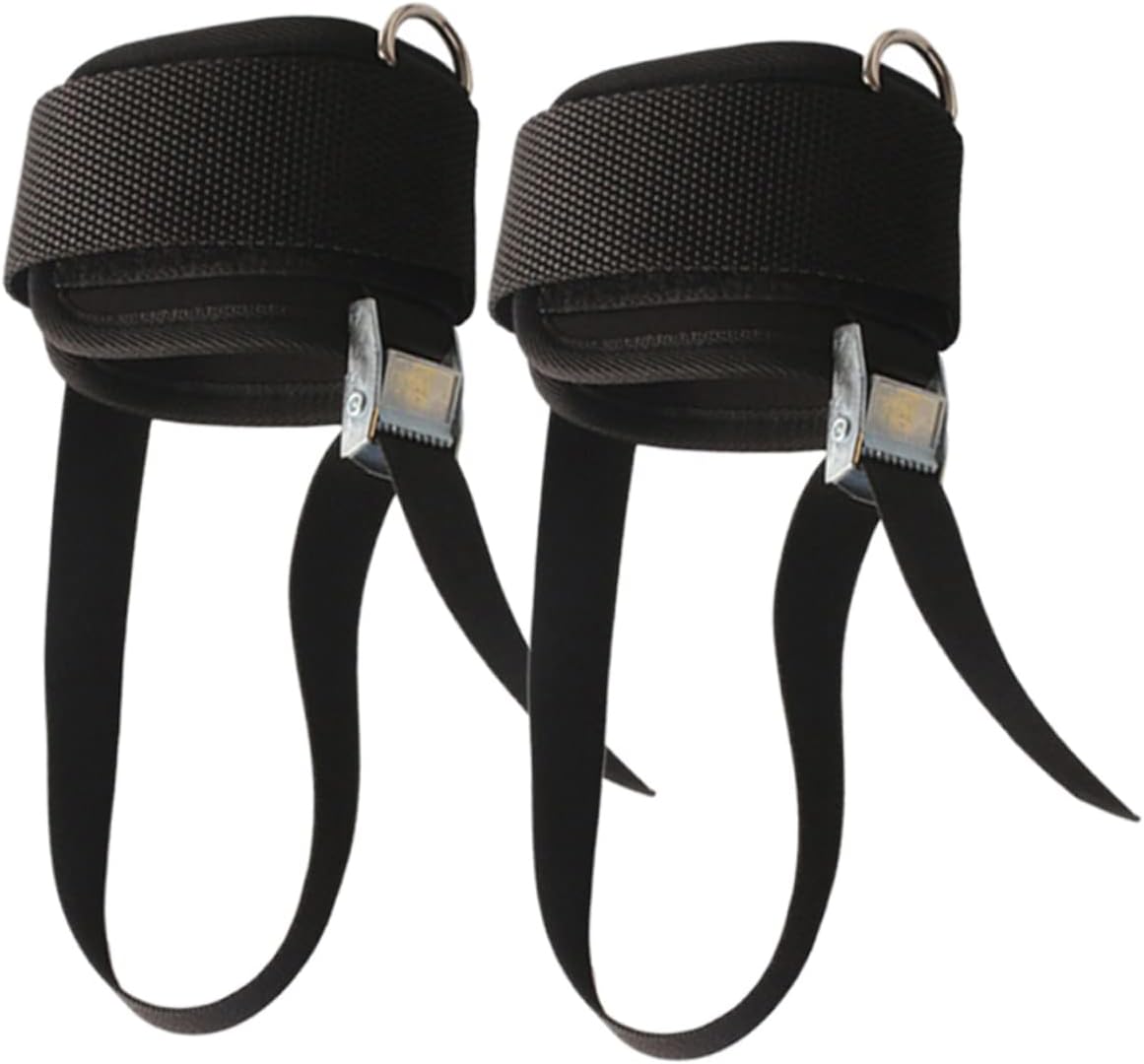 Mikikit 2pcs Adjustable Ankle Straps for Cable Machines Ankle Weights for Workout Leg Exercises and Hip Training Compatible Fitness Systems