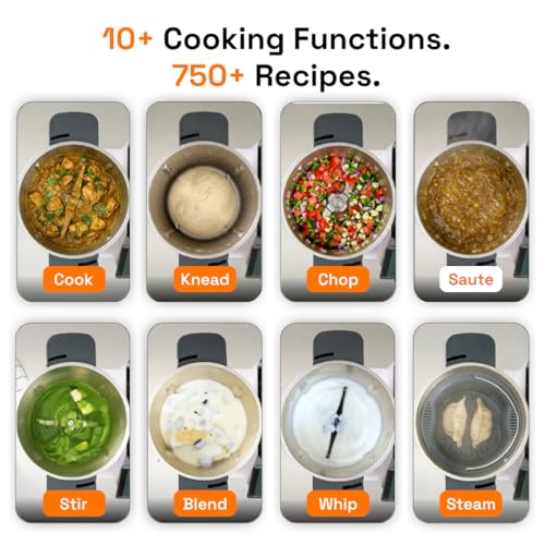 Image of Upliance 1.0 Smart Cooking Assistant | 6 Lakh+ Meals Cooked | HeatCore Tech built for Indian Cooking | Multicooker with Omni-blade | 8 inch Touchscreen with 750+ Guided Recipes| 9 Indian Languages