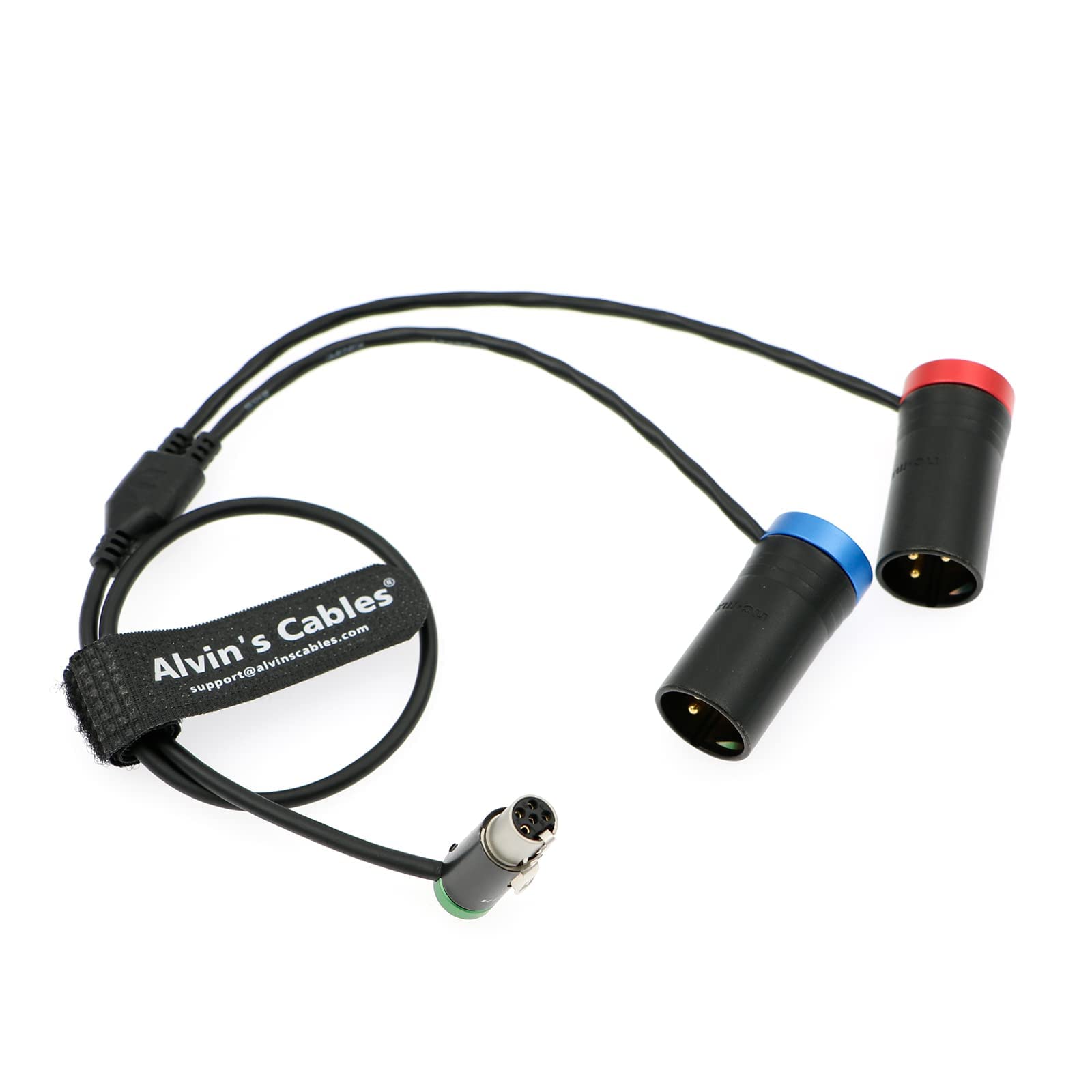 Alvin's Cables 25 cm Audiokabel, XLR auf Dual LP XLR 3-poliger Stecker, für Wisycom-MCR54, Lectrosonics-DCHR-Empfänger, Kameras, tragbare Recorder, Mischpulte