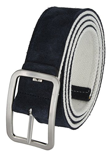 C075/40 Suede With Canvas Backing Center Buckle Belt Made In Italy2