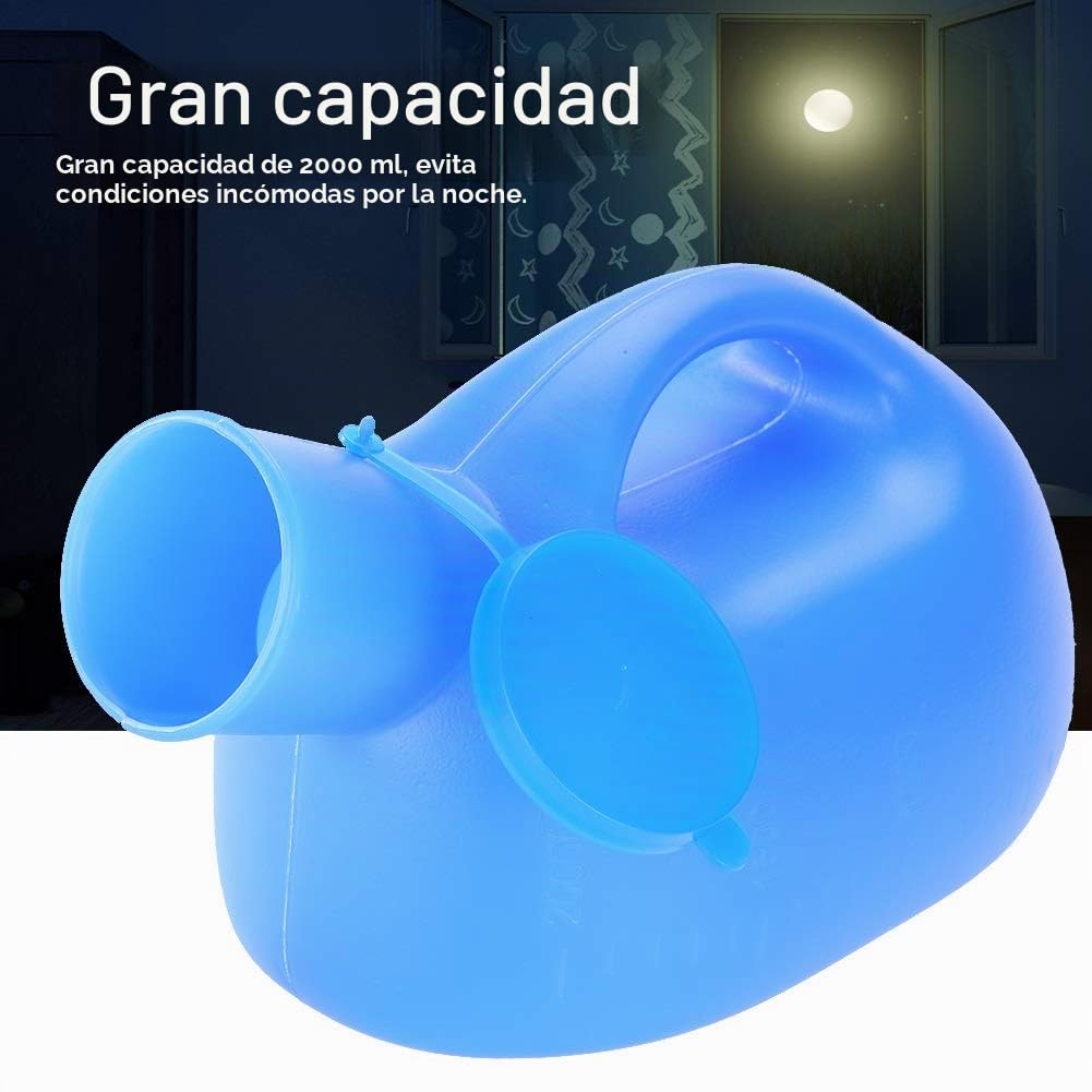 Nikou Botella de orina al aire libre portátil de 2000 ml con colector de orina de orina orinal masculino orificio de orina