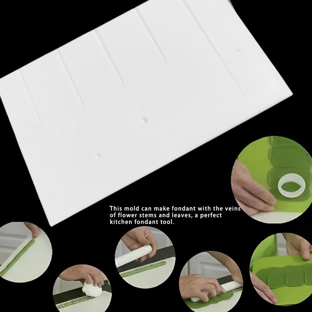 Juego de 5 tableros de resina duraderos para pétalos de azúcar, modelado, textura, herramientas de decoración, suministros de accesorios de cocina