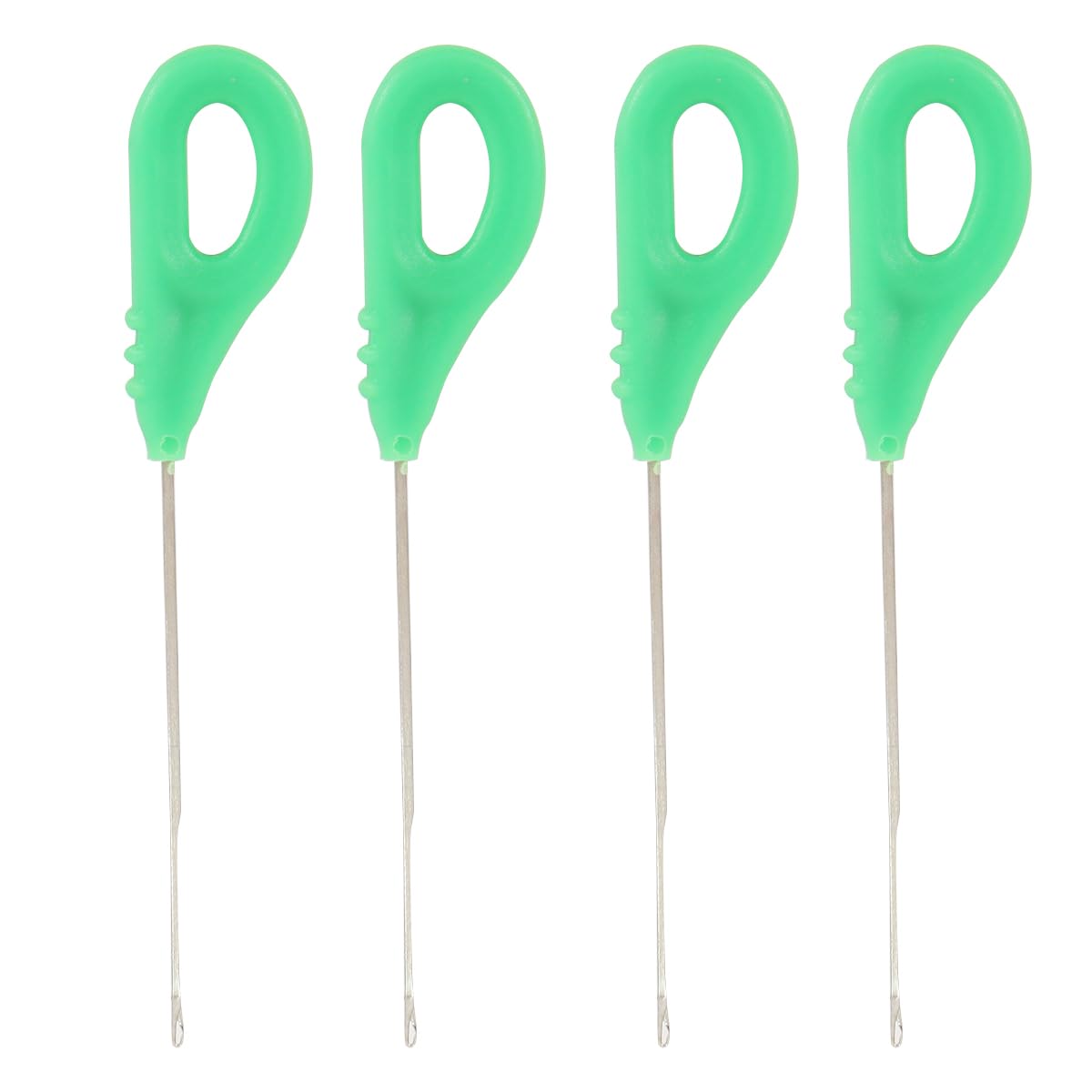 Ludom Lot de 4 Aiguilles pour appâts de pêche, hameçons, Aiguilles d'appât à la Carpe, Outil d'appât de Carpe, Vert