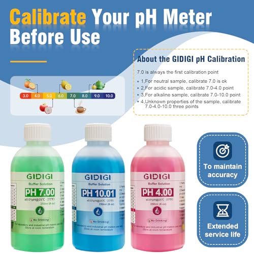 Image of pH Meter Calibration Solution Kit, Includes 4.00, 7.00 and 10.01