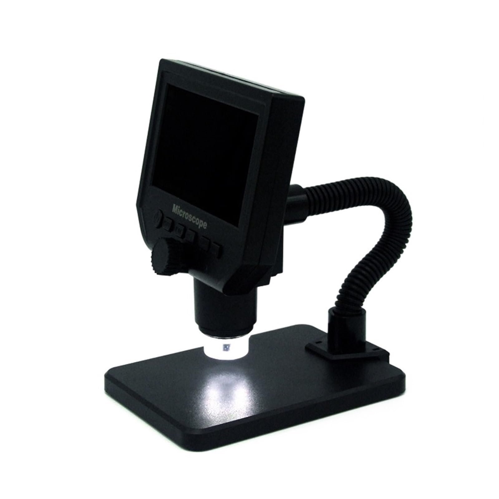 Przenośny Mikroskop Cyfrowy LCD Z Mikroskopem Cyfrowym O Wysokiej Jasności 8 LED Coarse And Fine Focus(Metal Stand)