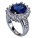 YAZILIND Jewelry Stunning Unique Design Silver Plated Sapphire Women Ring Lady's Gift Size7