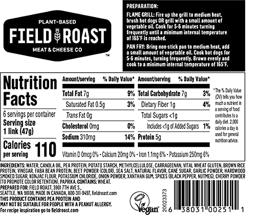 Field Roast 0638031002511 Signature Stadium Plant-Based Hot Dogs 10 Oz thumb #6