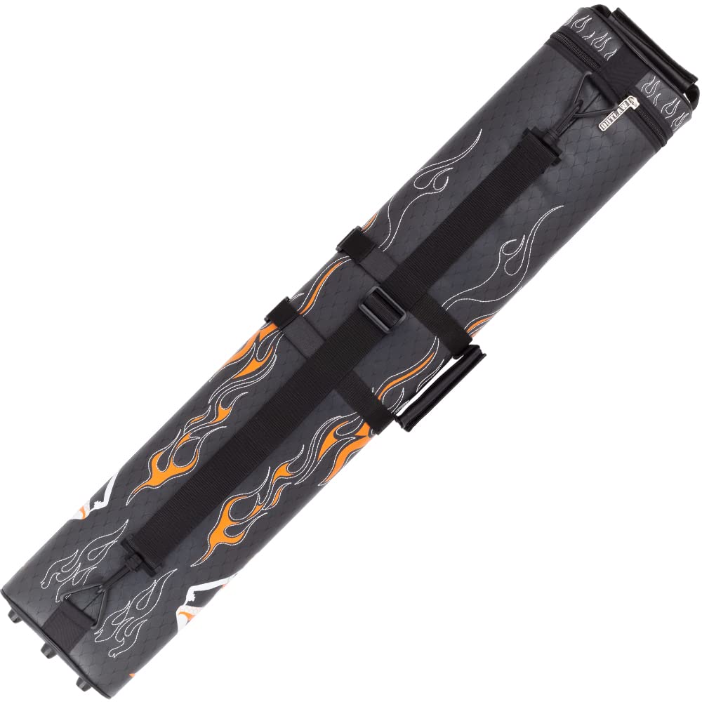 OUTLAW Cue Cases 3x5 Hard Stitched Ladies and Flames - Billiards Pool Cue Case