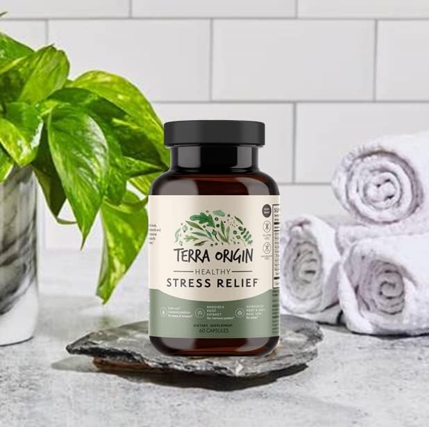 TERRA ORIGIN Healthy Stress Supplement | 60 Capsules | KSM-66 Organic Ashwagandha, L-Theanine, Rhodiola Extract, Astragalus Root and Holy Basil | Stress and Mood Support - Image 4