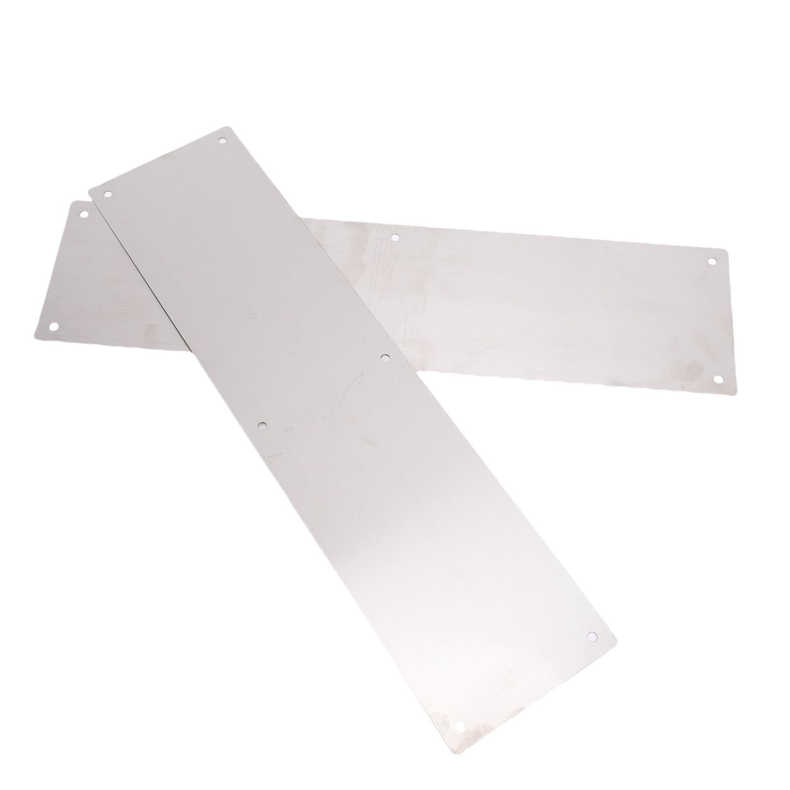 Haofy Placa de Acero Inoxidable para Puerta, Protector Decorativo para Puertas Interiores y Exteriores, Evita Arañazos, Abolladuras, 1 par de Placas Inferiores de Autoadhesivas para Oficina en Casa