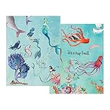 Spellbinders Jane Davenport Mermaids 8-1/2 x 11 Washi Sheets, Multi