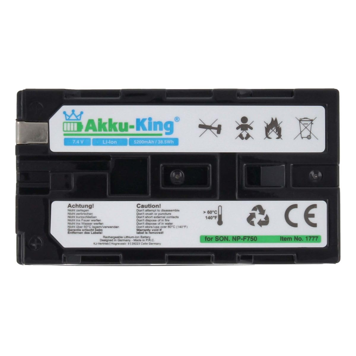 Akku-King Akku kompatibel mit Sony NP-F330, NP-F530, NP-F550, NP-F930 Li-Ion - 5200mAh - für NEX-EA50, CCD-SC5, DCR-TR8000, DSR-200, HVL-ML20, HVR-Z1J