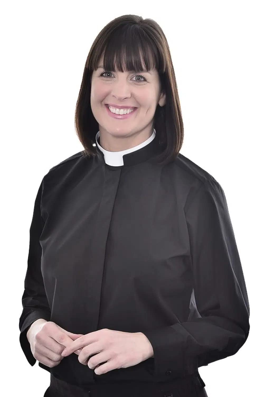Hammond & Harper of London Womens Clerical Tonsure Shirt (22) Black