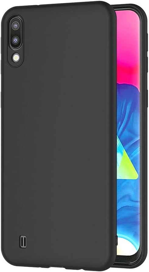AICEK Case Compatible for Samsung Galaxy M10 / Samsung Galaxy A10, Black Silicone Cover for Samsung Galaxy A10 Black Case (6.2 inch)