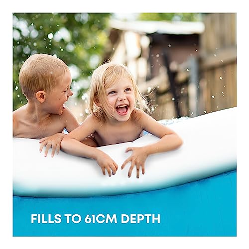 SPLASH! 10ft Inflatable Swimming Pool – Quick Set Garden Paddling Pool with Double Vinyl Wall, Hose Adaptor, Safety Valve & Repair Patches – Outdoor Summer Water Fun for Kids & Adults - Image 2