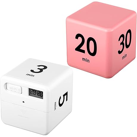 Gravity Sensor Flip Timer - 2 Pk for Time Management, Workout and Game
