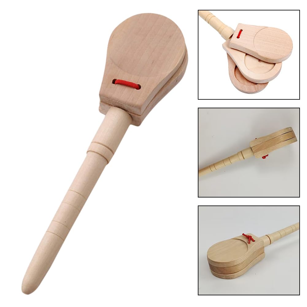 Nacchere Spagnole In Legno - 2 Pezzi Per Flamenco, Con Corda, Rosso - Foto 12