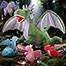 MaoGoLan 7 Pcs Dragon Plush Toy Set for Kid, 22 inch, Large Dragon Stuffed Animal with 4 Babies and 2 Eggs in Mom's Belly,Dinosaur Plush Gifts for Boy Girl Birthday Easter Party Decor Green