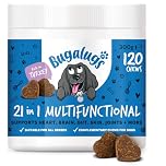 BUGALUGS 21 in 1 Multifunctional Dog Treats – Helps Gut, Teeth, Bladder, Joints, Calming, Relax & Itchy Skin - Perfect for Small, Medium & Large Dogs -120 chews