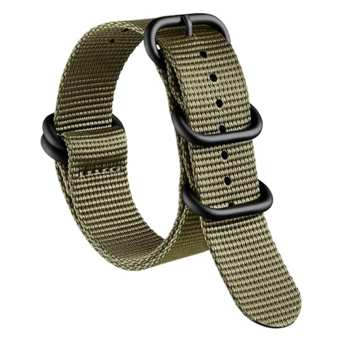 Bracelet de montre en nylon universel tissé de 16mm à 22mm pour homme et femme