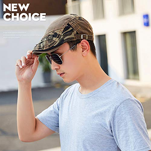 Image of M MOACC Men Beret Hat Cotton Adjustable Newsboy Hats Cabbie Gatsby Cap Driving Flat Caps